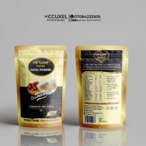Get Dates Powder Packaging Pouch Design Printing