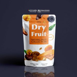 Dry Fruits Pouch Design and Printing