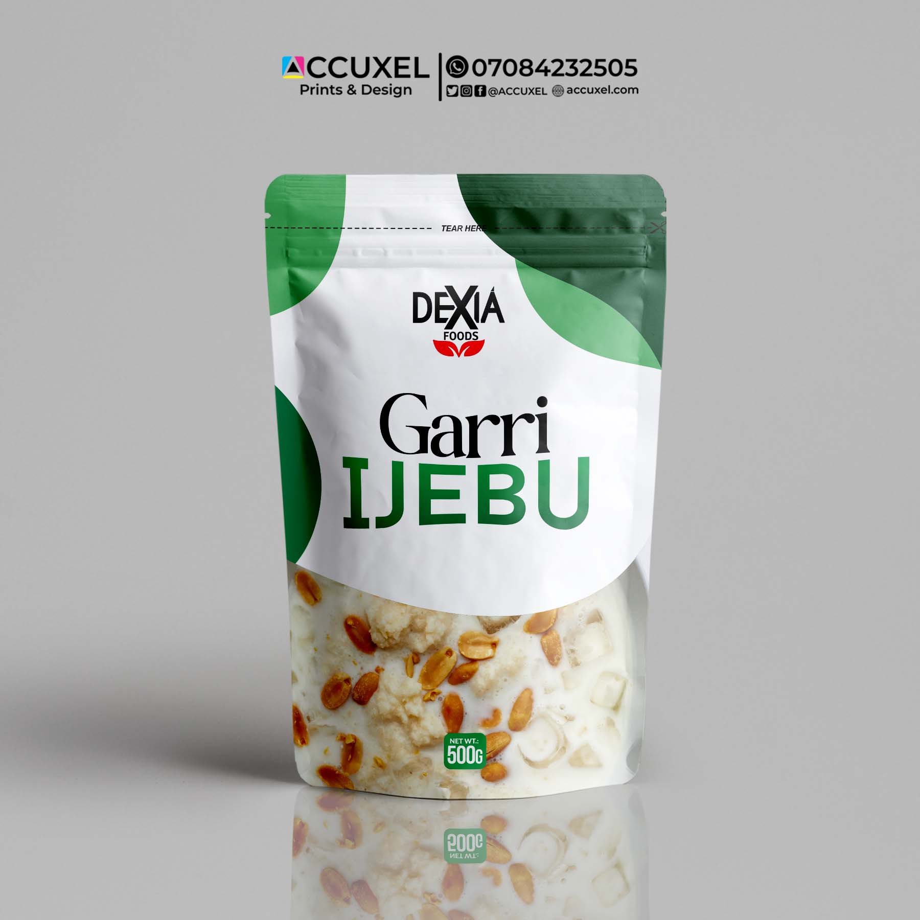 Garri Ijebu Packaging Pouch Design