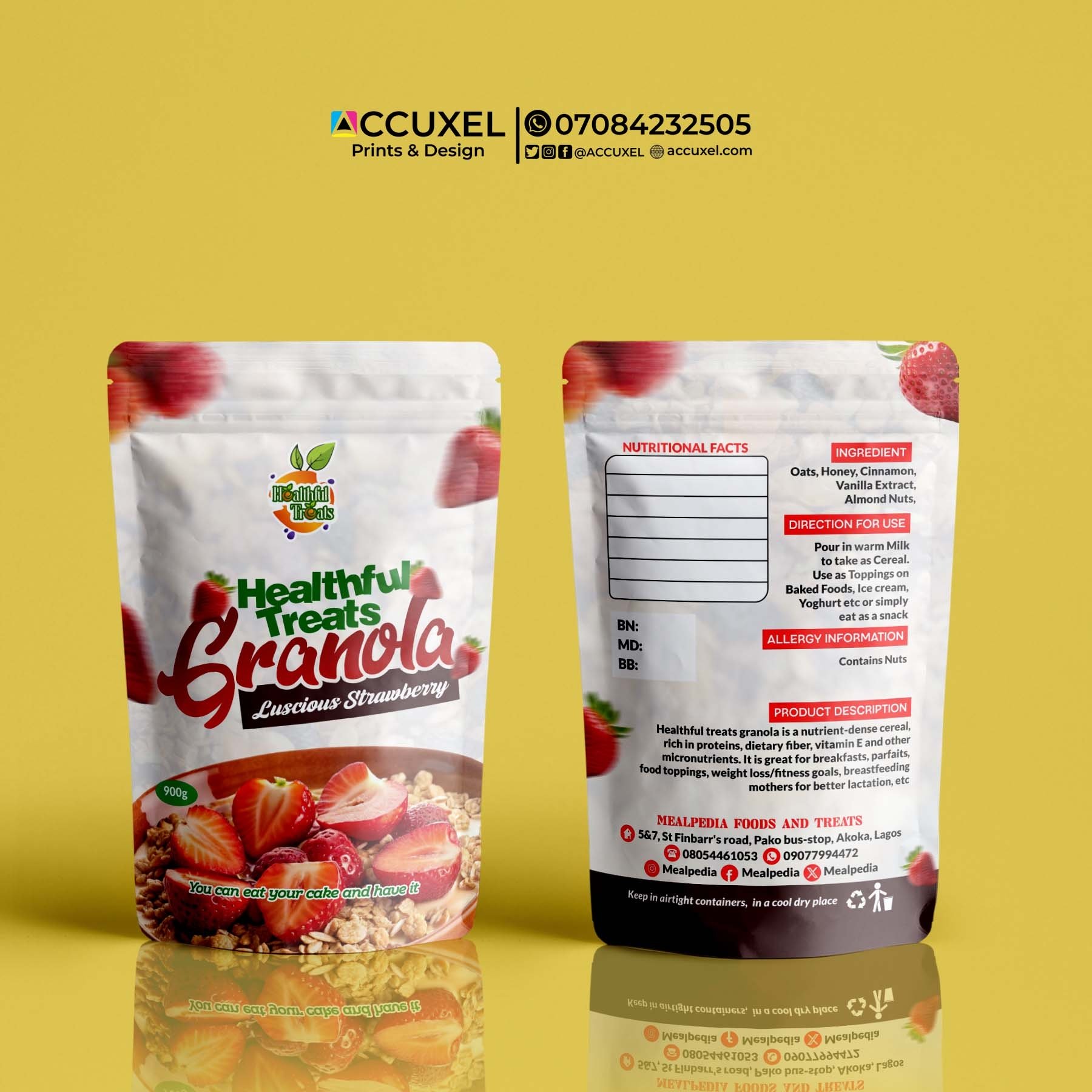Granola Packaging Pouch Design