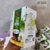 Green tea box design with custom logo and brand colors