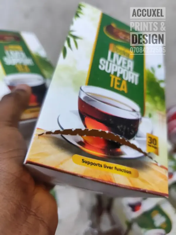Green tea box packaging design proof and mockup