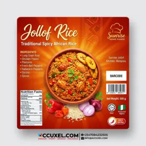 Square Food Packaging Label Stickers