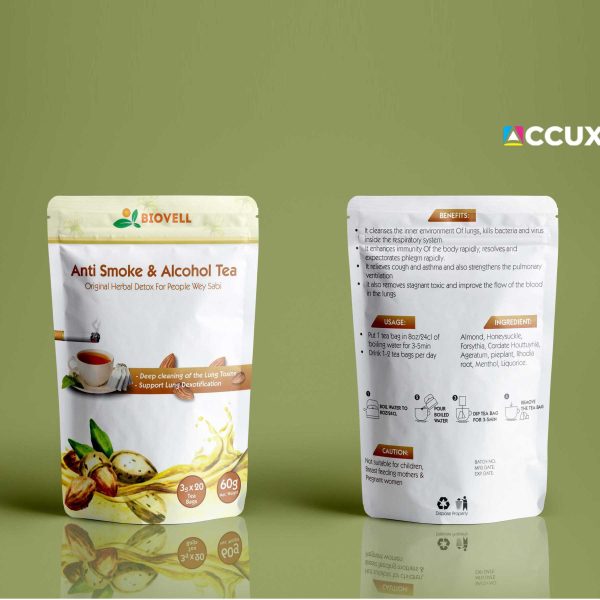 Herbal Supplement Pouch Design and Printing