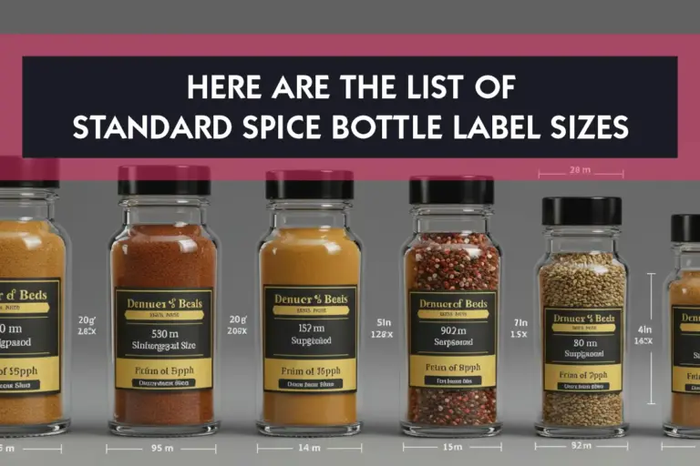Here Are The List of Standard Spice Bottle Label Sizes