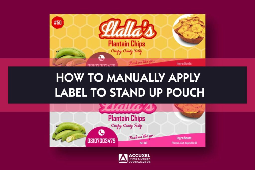 How To Manually Apply Label To Stand Up Pouch