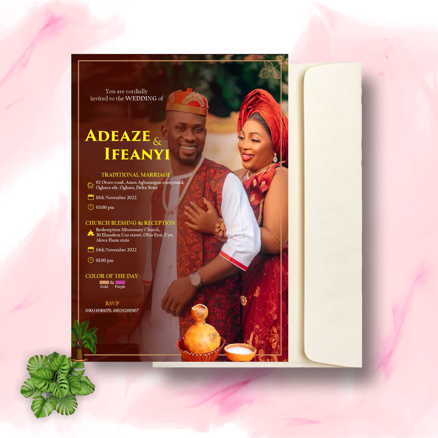 Igbo Traditional Wedding Invitation Cards Design