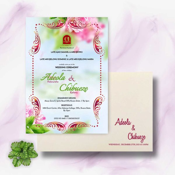 Igbo Wedding Invitations Card Designs