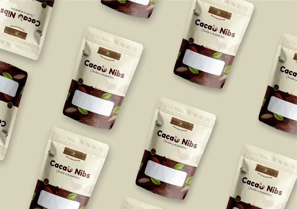 Product Pouch Design and Print For Silver Phoenix Farms Cacao Nibs 4