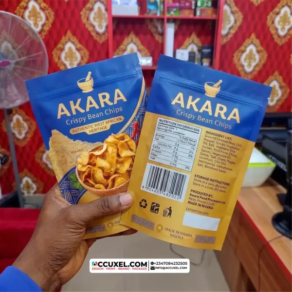 Packaging Pouch For Akara Chips