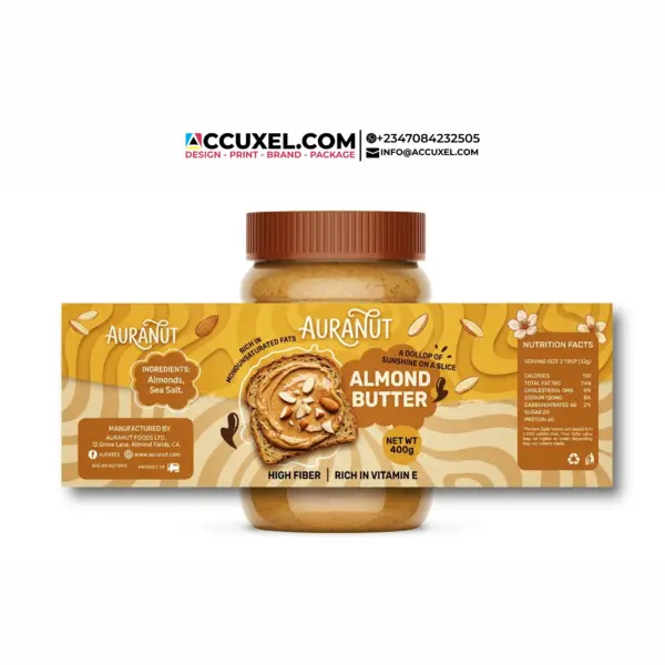 Peanut Butter Bottle Label Design