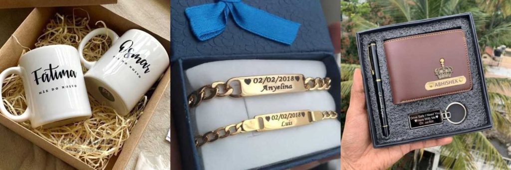 Personalized Items as couple anniversary gifts