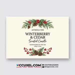 Personalized Transparent Candle Label Sticker Design