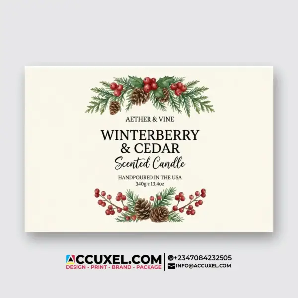 Personalized Transparent Candle Label Sticker Design