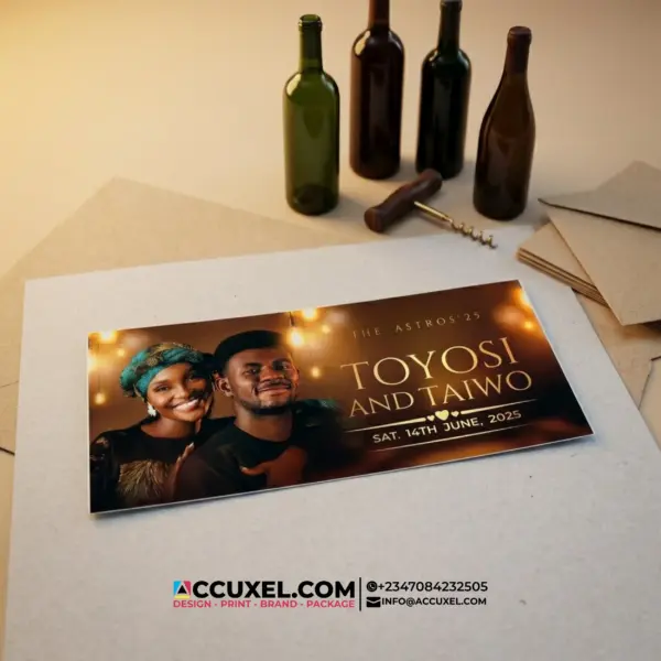 Personalized Wedding Wine Label Sticker Design Printing