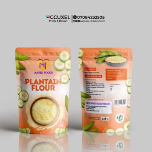 Plantain Flour Packaging Pouch Design and Printing