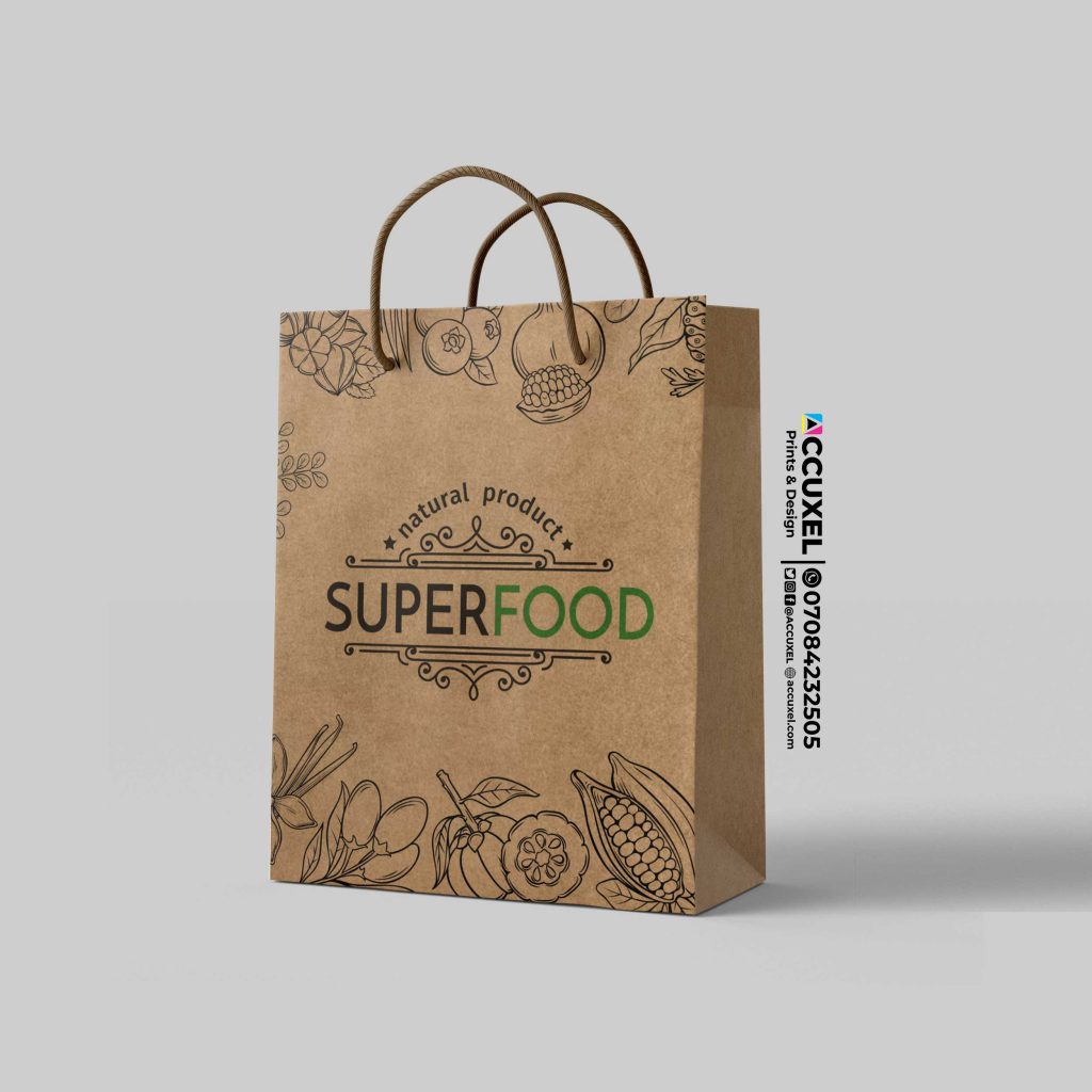 Get Custom A4 Brown Medium Paper Bags Design And Printing - Design And ...