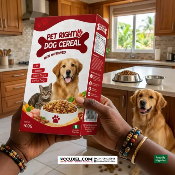 Printed dog food carton box packaging for pet food manufacturers
