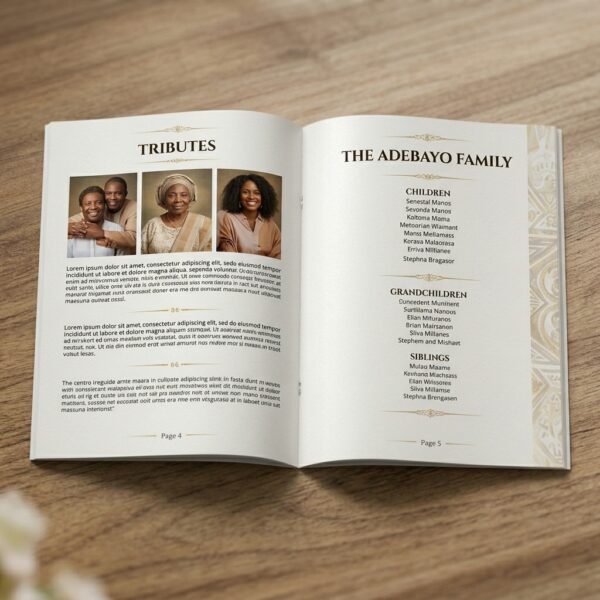 Professional Funeral Program design