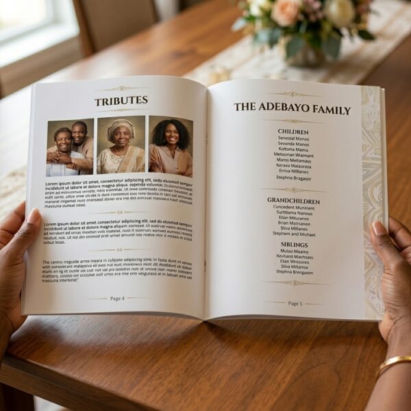 Professional Funeral Program printing