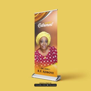 Retirement Pull Up Banner Design Printing