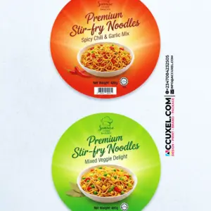 Round Food Packaging Label Design Printing