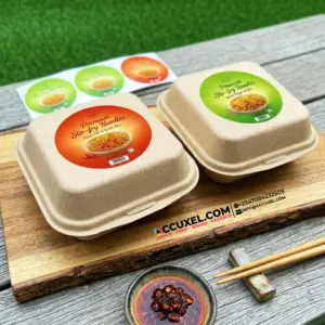 Round Food Packaging Label Stickers Design Printing