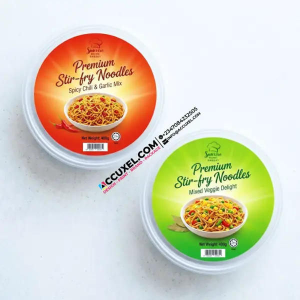 Round Food Packaging Stickers Design Printing