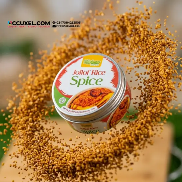 Spice Bottle Cover Label Design Printing