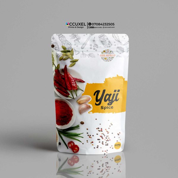 Spices Pouch Design and Printing