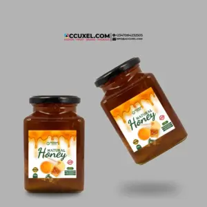 Square Honey Jar Stickers