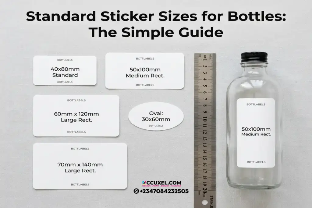 Standard Sticker Sizes for Bottles: The Simple List 1 Standard Bottle Label Size Chart