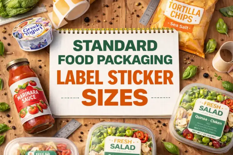 Standard Food Packaging Label Sticker Sizes
