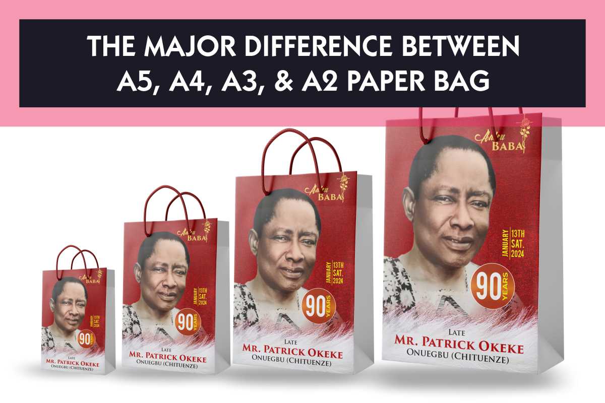 The Major Difference Between A5, A4, A3, & A2 Paper Bag