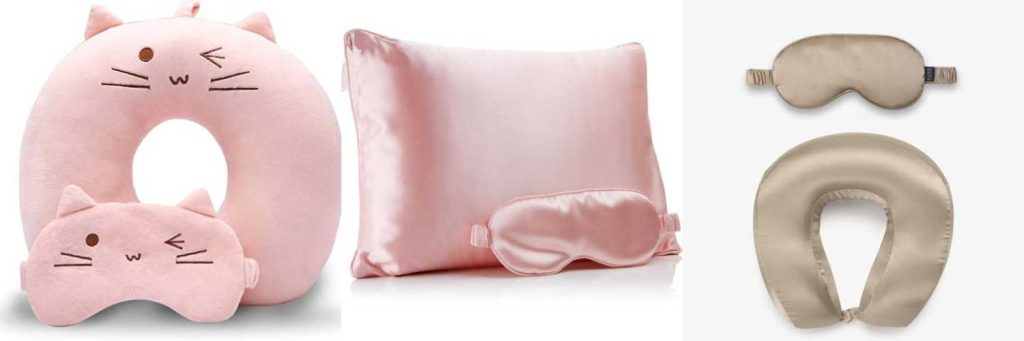 Throw Pillow with Sleep Mask as Bridal shower present ideas