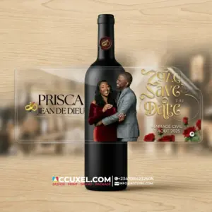 Transparent Wine Bottle Label Design