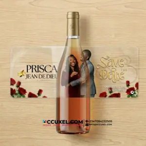 Transparent Wine Bottle Label Design Printing