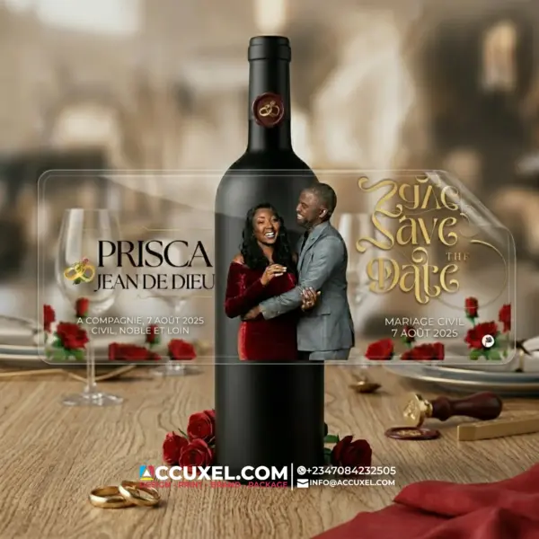 Transparent Wine Bottle Sticker Design