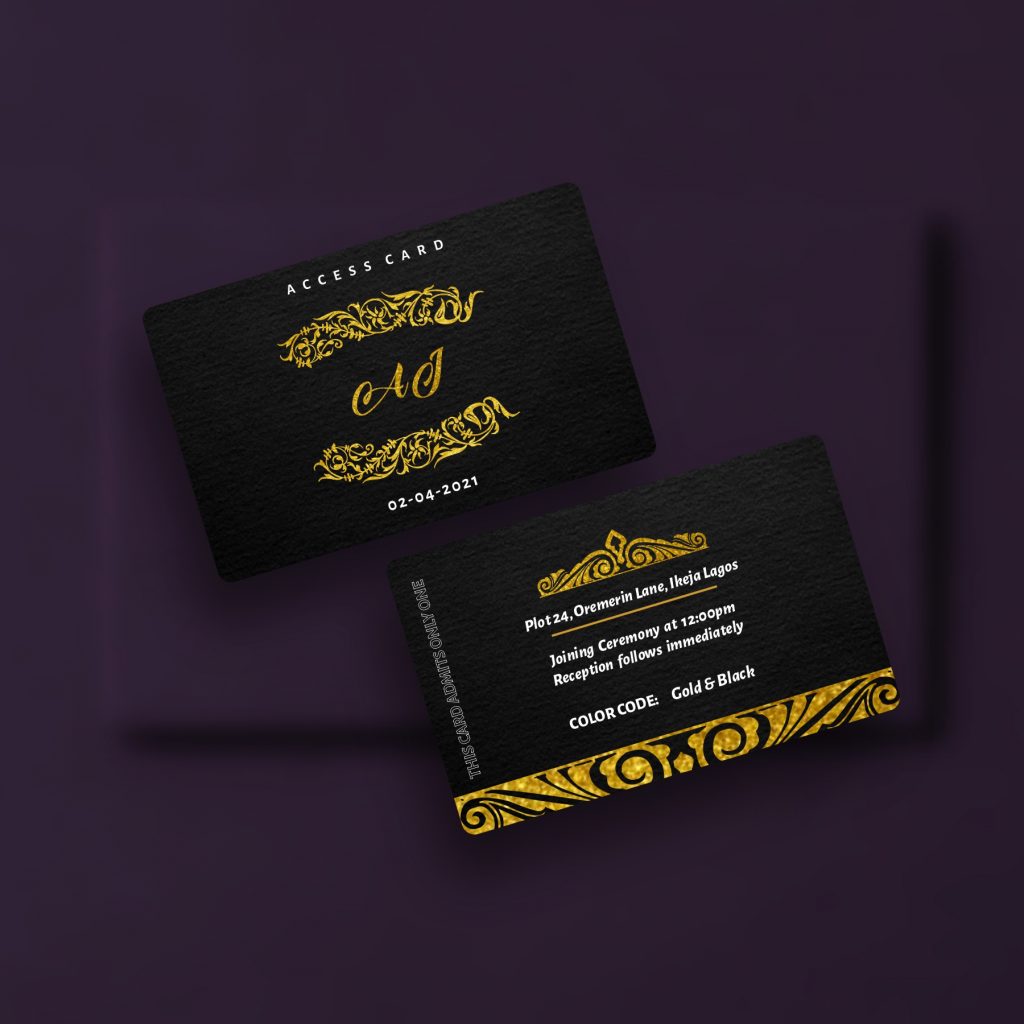 Get Custom Event Pass & Wedding Access Cards Printing Design And