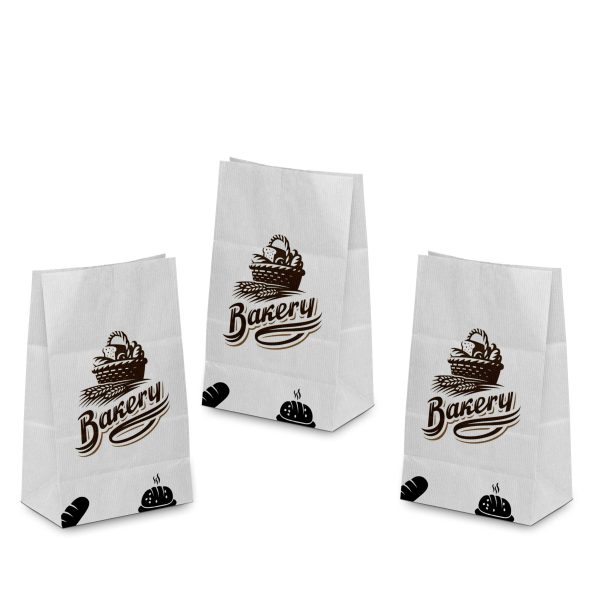 White Bakery Paper Bags Design