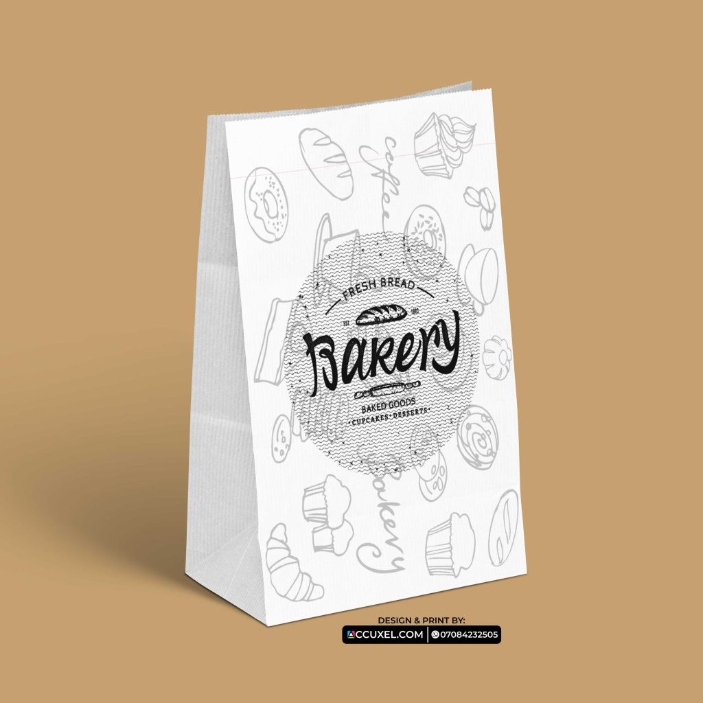 Get Custom White Bread Paper Bags Design And Printing Design And