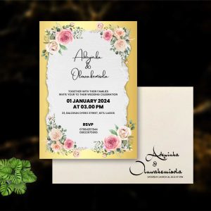 Yoruba Traditional Wedding Invitations Cards Design and Printing