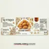 Get Coated Peanut Burger Bottle Label Stickers Design and Printing 6 coated peanut burger jar labels