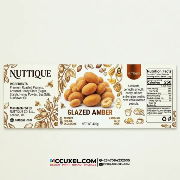 coated peanut burger jar labels