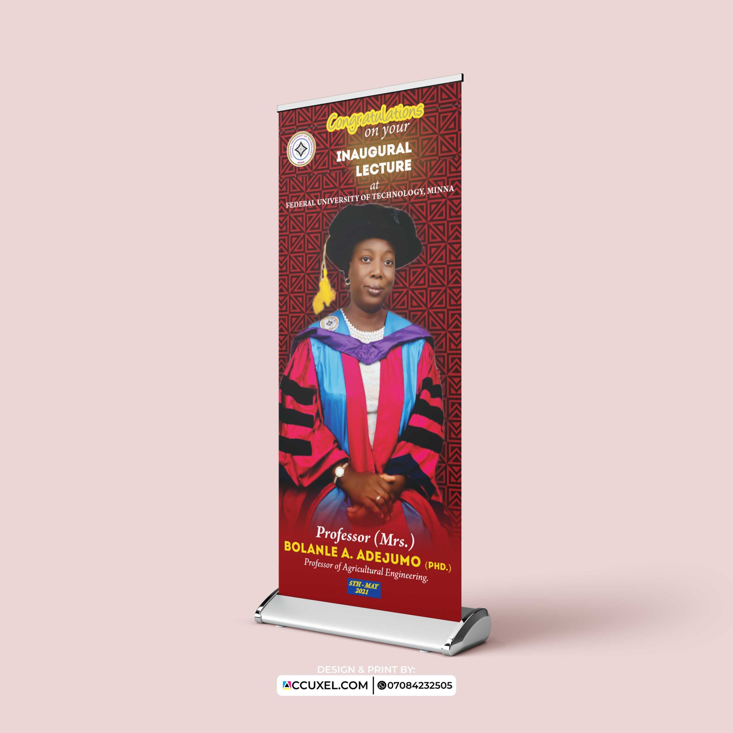 convocation retractable banner design and printing