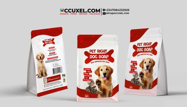 custom dog soap packaging pouch with logo
