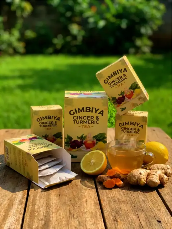 custom ginger tea box packaging design