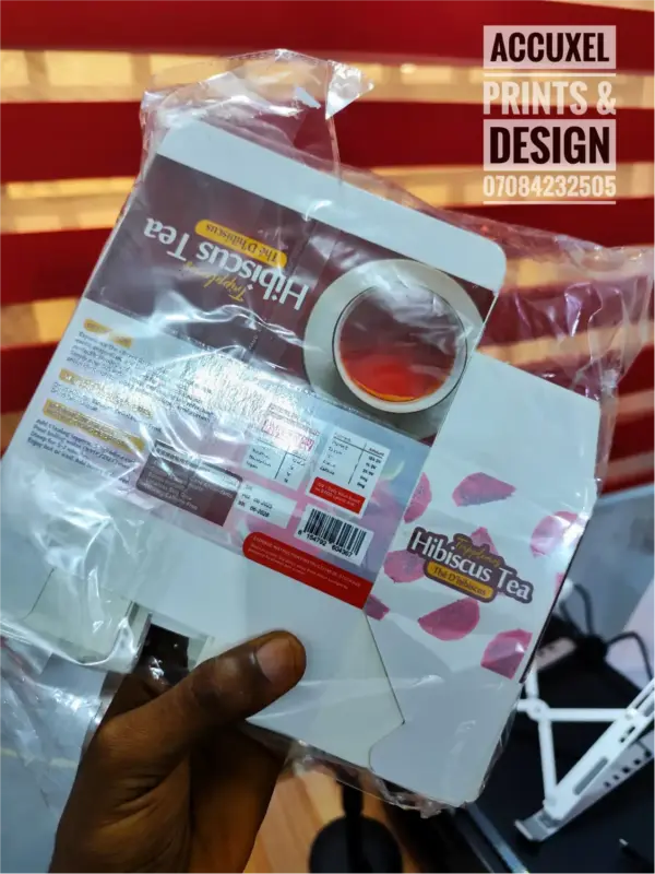 custom hibiscus tea box packaging design