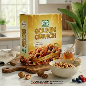 Accuxel - Design and Printing Company in Kwara State, Nigeria 10 custom printed granola box with window cut design