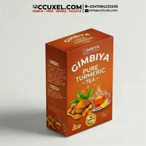Accuxel - Design and Printing Company in Kwara State, Nigeria 12 custom turmeric tea box packaging design